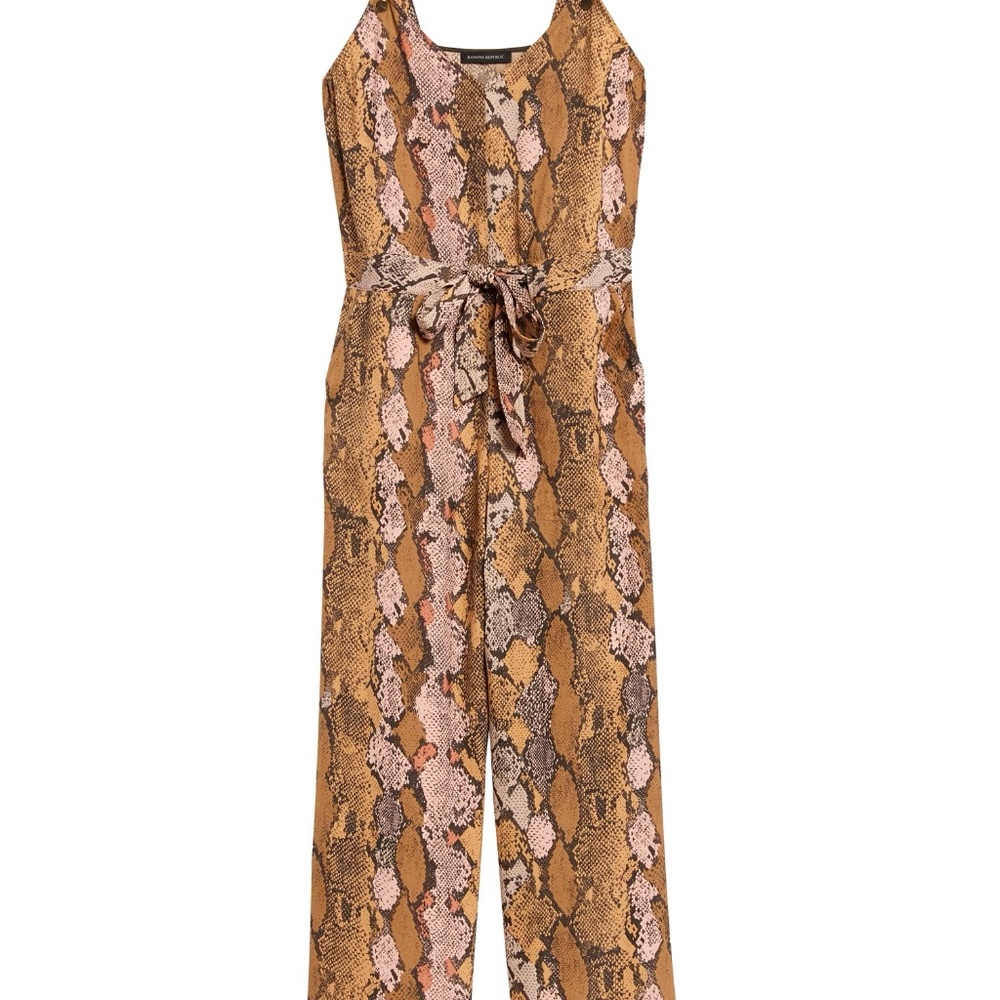 Banana Republic | Snake-Print Jumpsuit | Size 4